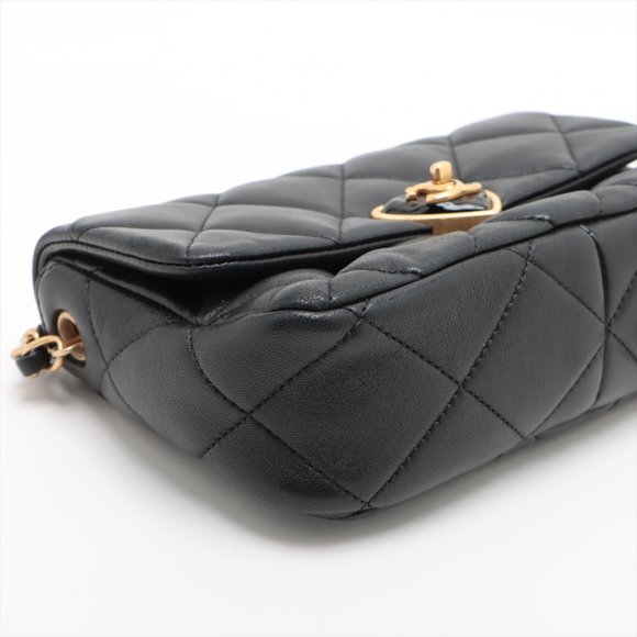 SOLD OUT ❌Chanel Matelasse Lambskin Chain shoulder bag Black Gold Metal fittings - Picture 8 of 11